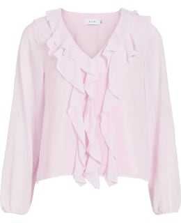 VILA 14114604-CHB-34 BLOUSE OPEN NECKL Main Image
