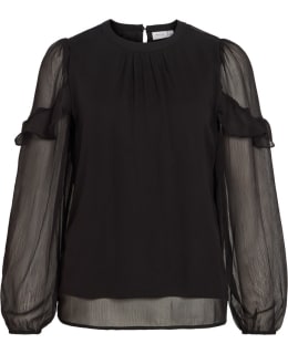 VILA 14115006-BLB-42 BLOUSE OPEN NECKL Main Image
