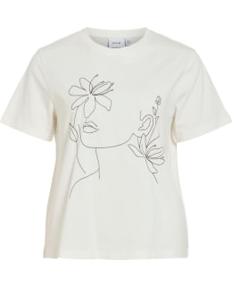 VILA 14117460-SNW-TDE-M T-SHIRT FEM KNIT Main Image