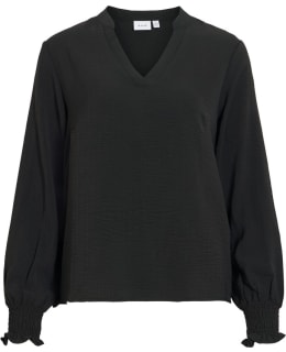 VILA 14115715-BLA-40 BLOUSE OPEN NECKL Main Image
