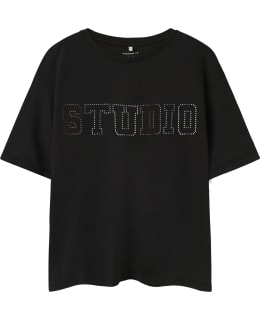 NI 13249986-BLA-122/128 T-SHIRT FEM KNIT Main Image