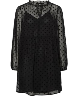 PIECES 17161753-BLA-SAO-S DRESS FEM WOV Main Image