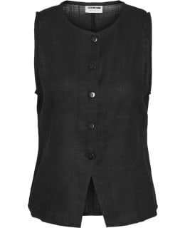 NM 27036646-BLA-M BLOUSE OPEN NECKLINE Main Image