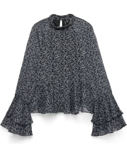VM 10338654-BLA-LAO-XS BLOUSE OPEN NEC Main Image