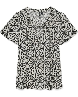 VM 10303693-BIR-EAO-L BLOUSE OPEN NECK Main Image