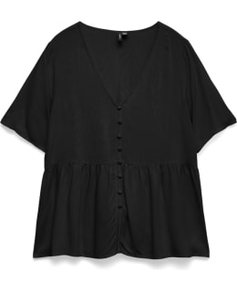 VM 10342662-BLA-S BLOUSE OPEN NECKLINE Main Image