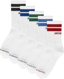 JJJ 12297401-WHI-ODE-38/43 SOCKS MALE KN Main Image