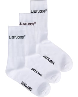 JJJ 12280348-WHI-BDE-33/37 SOCKS MALE KN Main Image