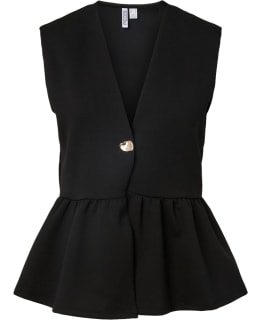 PIECES 17166014-BLA-M BLOUSE OPEN NECK Main Image