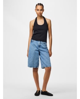 PIECES 17165534-BLA-M HALTERNECK TOP FEM Main Image