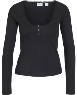 NM 27037880-BLA-XS GRANDDAD T-SHIRT FEM Main Image
