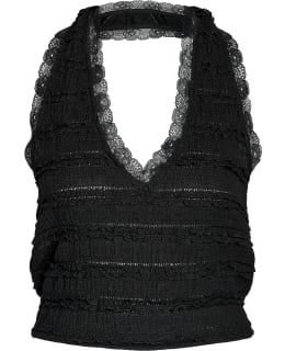 NM 27039431-BLA-XL HALTERNECK TOP FEM KN Main Image