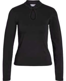 NM 27039851-BLA-S BLOUSE OPEN NECKLINE Main Image