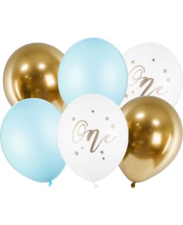 ONE KULTA JA VAALEANSIN 6KPL ILMAPALLO Main Image