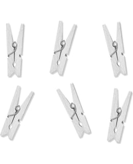 VALKOINEN 20 KPL PUINEN PYYKKIPOIKA Main Image