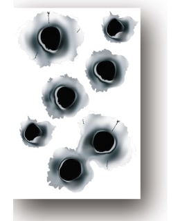 Avisa luodinreiät tarra Main Image