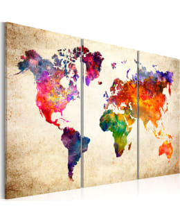 ARTGEIST MAP WATERCOL 120X80 3OS TAULU Main Image