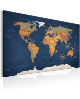 ARTGEIST WORLD MAP INK OCEAN 120X80 TAUL Main Image