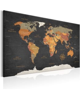 ARTGEIST WORLD MAP SECRETS 60X40CM TAULU Main Image