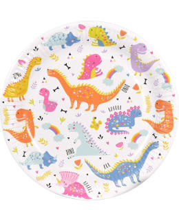 CARTON PLATE 23CM DINOSAUR 8PCS Main Image