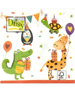 LAUTASLIINA 33CM JUHLIVAT ELÄIMET 20 KPL Main Image