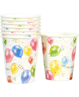 CARTON CUP 25CL BALLOONS 8PCS Main Image