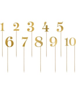 PÖYTÄNUMEROKORISTE KULLANVÄRINEN 11KPL Main Image