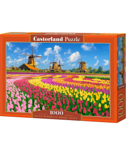 Castorland Dutch Windmills Among Tulips 1000p jigsaw puzzle Main Image