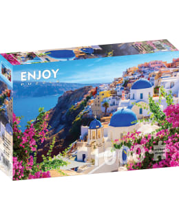 ENJOY SANTORINI VIEW WITH FLOWERS 1000P Main Image