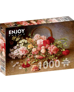 A BASKET OF ROSES AND CARNATIONS 1000P Main Image