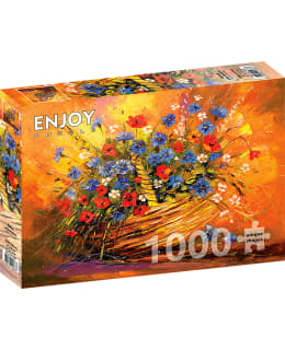 BASKET WITH FLOWERS 1000P PALAPELI Main Image