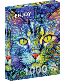 ENJOY FIONA THE STAINED GLASS CAT 1000P Main Image