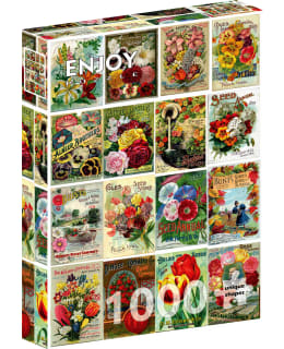 ENJOY VINTAGE FLOWER SEED PACKETS 1000P Main Image
