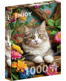 ENJOY CAT IN BLOOM 1000P PALAPELI Main Image