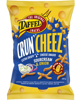 TAFFEL CRUNCHEEZ SC&ON 225G JUUSTOSNACKS Main Image