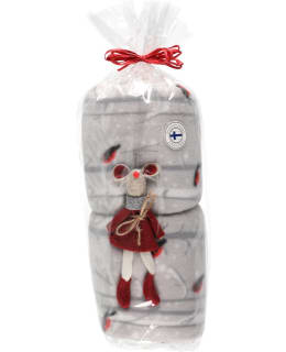 4Living Punatulkku huopa ja hiiri lahjapakkaus Main Image