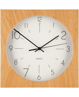 4LIVING 643461 TRIESTE 26X26CM NAT CLOCK Main Image