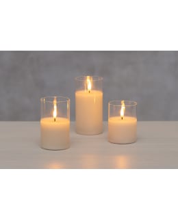 FINNLUMOR MILTON 3D 3PCS CLEAR LEDCANDLE Main Image