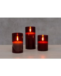 FINNLUMOR MILTON 3D 3PCS RED LEDCANDLE Main Image