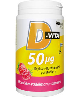 D-VITA 50 µG MANSIKKA-VADELMA 90 TABL Main Image