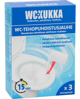 WC KUKKA 3X100 G WC-TEHOPUHDISTUSJAUHE Main Image