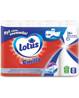 LOTUS EMILIA VALKOINEN 8RLL TALOUSPAPERI Main Image
