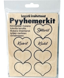 JOHAN 7 KPL SYDÄN PUU PYYHEMERKKI Main Image