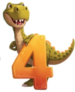JOHAN DINOSAURUS 4 NUMEROMAGNEETTI Main Image