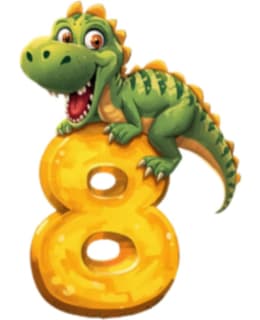 JOHAN DINOSAURUS 8 NUMEROMAGNEETTI Main Image