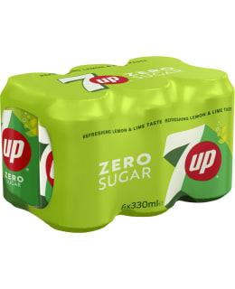 7UP ZERO SUGAR 0,33L 6-PACK V.JUOMA TLK Main Image