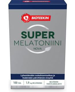 Bioteekin Super Melatoniini Nova 100 tabl. ravintolisä Main Image