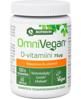 BIOTEEKIN OMNI D 75UG 60KAPS RAVINTOLISÄ Main Image