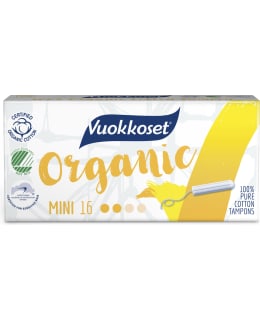 VUOKKOSET ORGANIC MINI 16 KPL TAMPONI Main Image