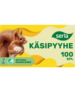 Serla keltainen 100 arkkia käsipyyhe Main Image